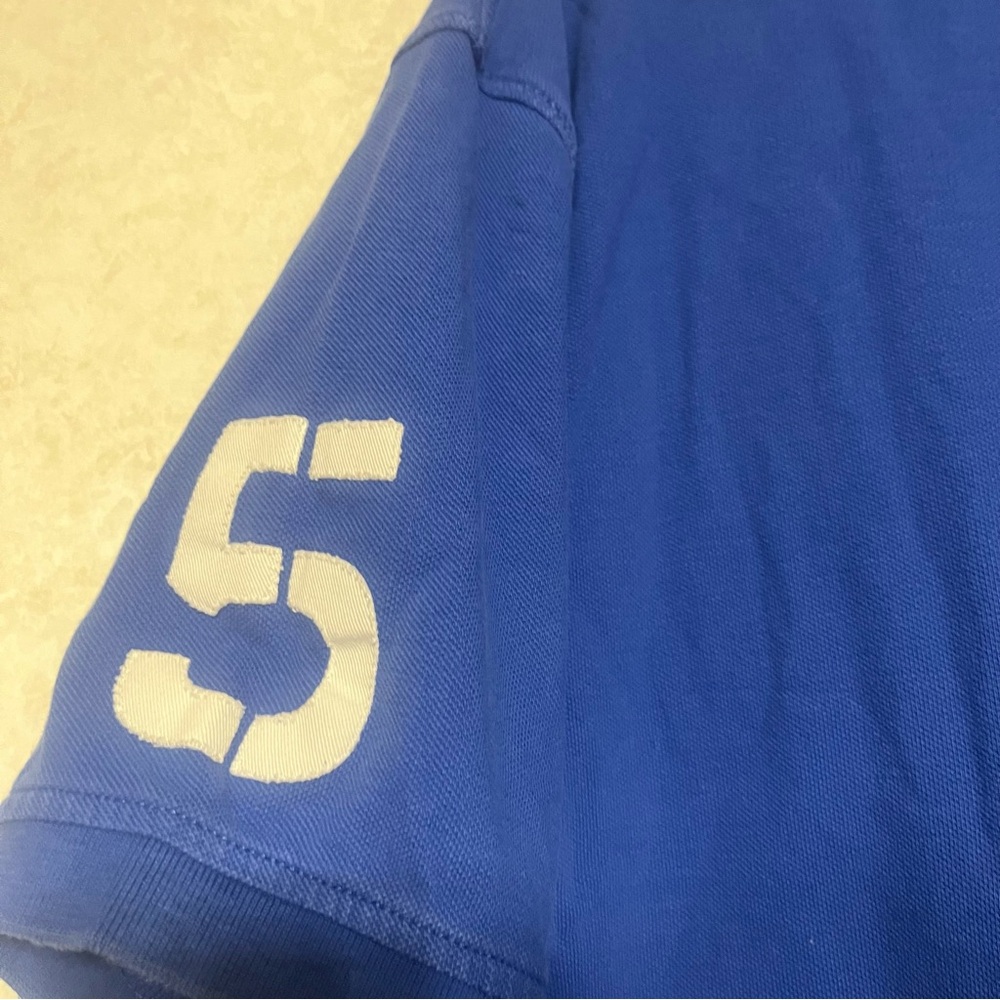 Ralph Lauren Blue Polo Shirt with Yellow Logo - Picture 6 of 9